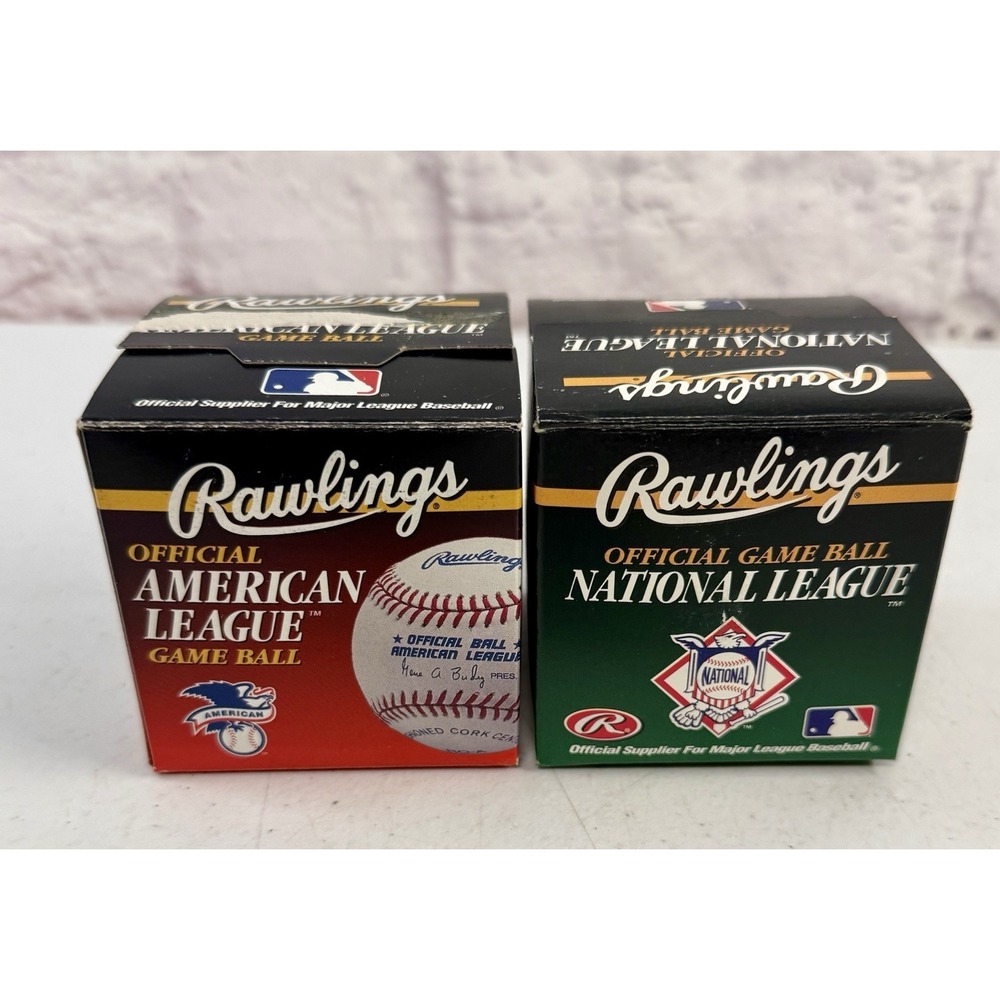 Rawlings 2 Official MLB Collectors Edition Baseball New In Box American National
